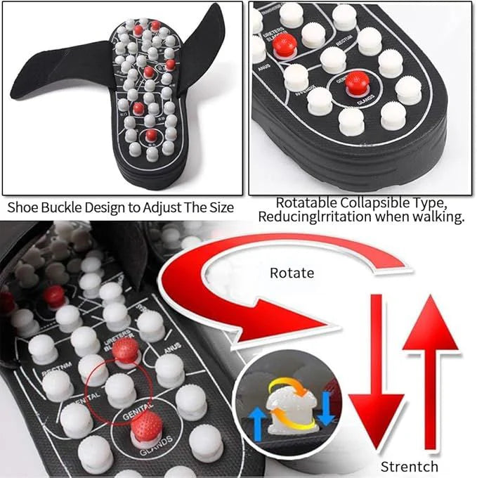 Acupressure Massage Slippers for Foot Reflexology (شبشب التدليك بالضغط لتحفيز نقاط القدم)
